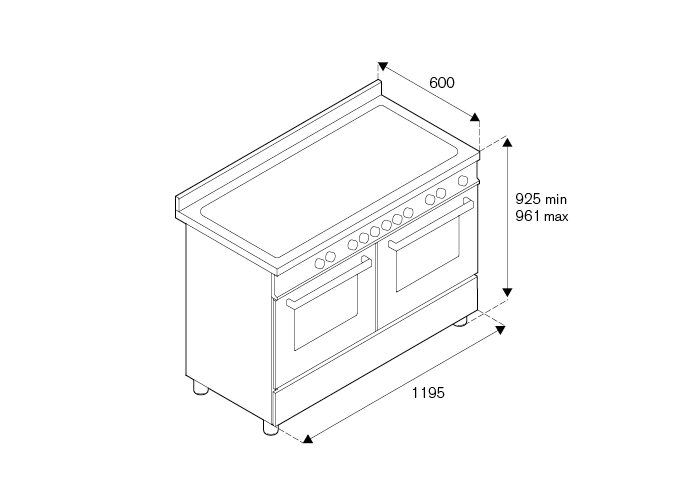 120 cm 6-Branders + Kookplaat, Elektrische Dubbele Oven | Bertazzoni